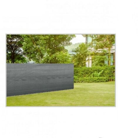 Brise vue occultant en HDPE 90g/m² 1x10m avec attaches de fixation gris