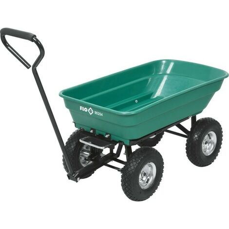 Chariot De Jardin 75L - Brouette Jardin En Acier Et Plastique