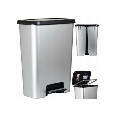 Poubelle Curver 50L à Pédale Métallique