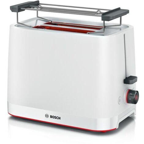 Bosch – Grille-pain 2 fentes 950 W avec fonction décongélation – Tiroir ramasse-miettes – Remontée extra-haute – TAT3M121