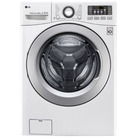 LG – Lave-linge hublot 15 kg – Tambour 127 L – Vitesse essorage 1100 tr/min – Moteur Direct Drive – Connectivité Wi-Fi – 14 programmes de lavage - F51P12WH