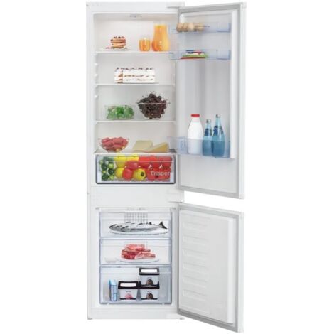 Beko – Réfrigérateur combiné 262L – Congélateur en bas – 177,5 x 54 x 54,5 cm – Classe E – Niveau sonore 38 dB – Dégivrage automatique - BCHA275K41SN