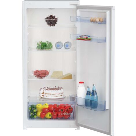 Beko – Réfrigérateur intégrable 1 porte 198L – Froid statique – Silencieux 35 dB – Dimensions 121.5 x 54 x 54.5 cm – Classe E - BLSA210M4SN