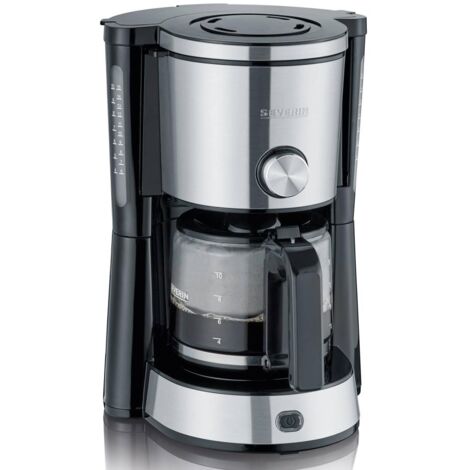 Severin KA 4825 cafetière filtre inox et noir 1,25 L