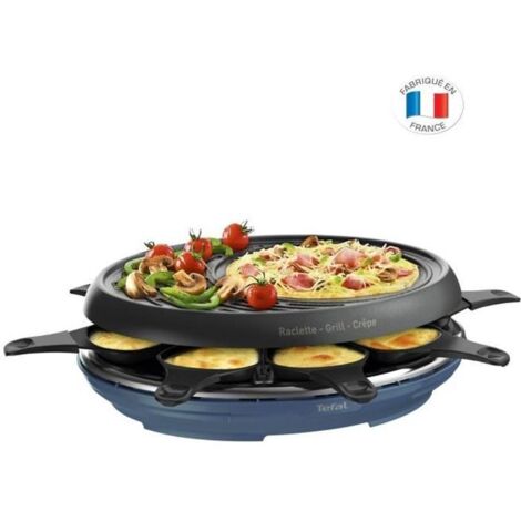 Tefal – Appareil à raclette 8 personnes – Plaque amovible antiadhésive – Puissance 1050W – Technologie Thermo-Spot pour cuisson parfaite