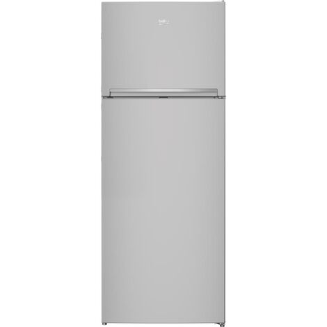 Beko – Réfrigérateur combiné 2 portes 437L – Froid brassé – Classe E – 185 x 70 x 65.5 cm – 38 dB(A) – Congélateur en haut avec dégivrage manuel - RDSE465K40SN