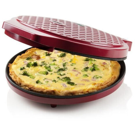 Appareil à pizza électrique 1200W – Four à pizza avec thermostat réglable – Couleur rouge – Pour pizzas jusqu'à 30cm – Domo (1/10)