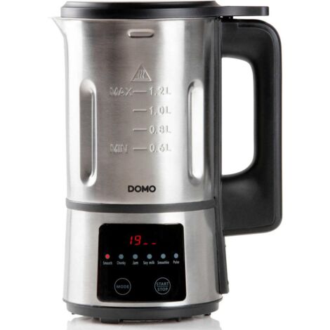 Blender chauffant 1,2 L DO727BL – Puissance 800 W – 6 programmes – Écran LED tactile – Couteau inox 4 lames – Domo