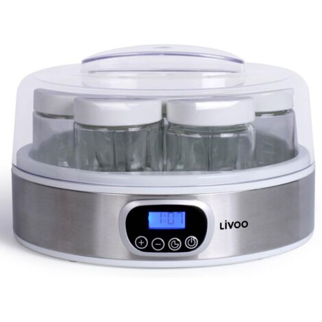 Yaourtière programmable 7 pots – Couleur gris – Jusqu'à 14h de programmation – DOP216 – Livoo (1/7)