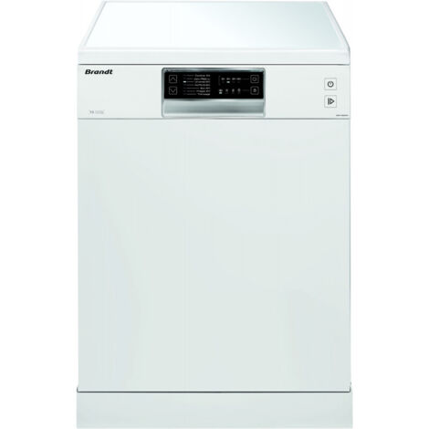 Brandt – Lave-vaisselle pose libre 14 couverts 59.8cm – Classe énergétique D – 7 programmes – Niveau sonore 44 dB – DSF14524W (1/6)
