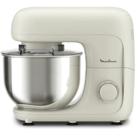 Moulinex – Robot pâtissier 800 W – Bol inox 4,8 L – 6 vitesses – Mouvement planétaire pour mélange homogène – Accessoires inclus - QA160110