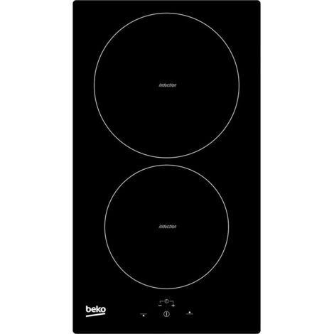 Beko – Plaque induction 2 foyers 28.8cm – Puissance 3600W – Avec minuteur et booster – Hotte intégrée pour cuisine moderne