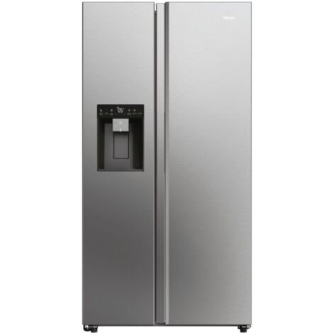 HSW79F18CIMM-HAIER Réfrigérateur américain Pose libre 601L clC Inox, distributeur