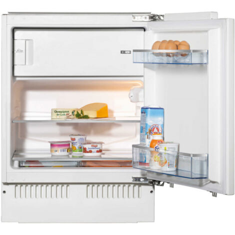 Amica – Réfrigérateur intégré 1 porte – Volume 111L – Dimensions H81.8 x L59.6 x P55 cm – Froid statique – Classe énergétique E (1/5)