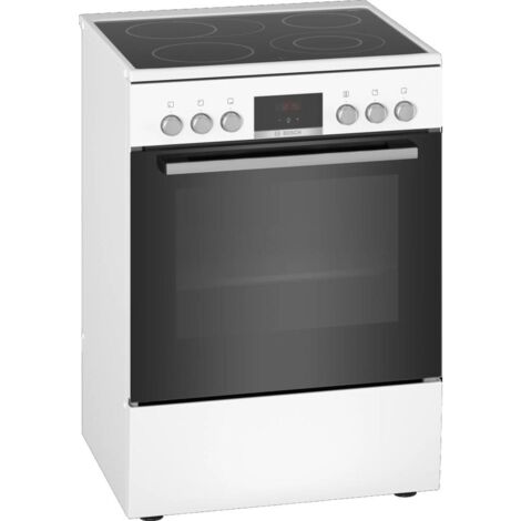 Bosch – Cuisinière vitrocéramique 4 foyers – Classe énergétique A – 66L – Type de plaque vitrocéramique – HKR39C220