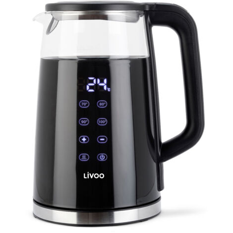 Bouilloire électrique sans fil 1,7l 2200w noir - Livoo - DOD198 (1/4)