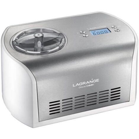 Turbine à glace – Sorbetière 1.2L – Puissance 135W – Aluminium – Pour sorbets et glaces maison – Lagrange