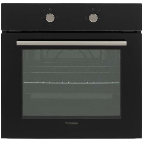 Telefunken – Four traditionnel émail 72L – Convection naturelle – Classe énergétique A – Nettoyage manuel – Couleur noir