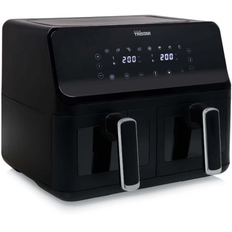 Tristar – Friteuse sans huile 8L 2700W avec double panier – Écran LCD tactile – Technologie de chaleur pulsée – FR9040