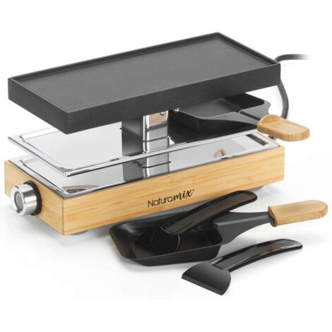 Appareil à raclette 2 personnes – Puissance 440W – Gril inclus – Pour bois dur – NATURAMIX (1/2)