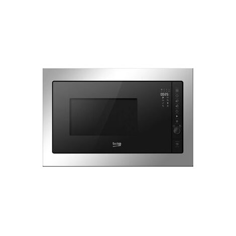 Beko – Micro-ondes gril encastrable 25L 900W – 8 programmes automatiques – Cavité inox facile à nettoyer – BMGB25332BG
