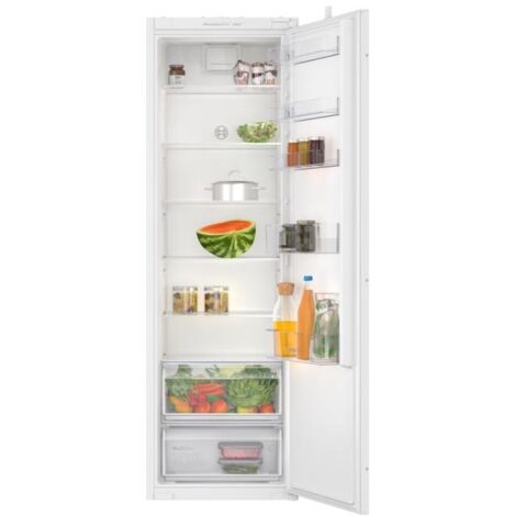 Bosch – Réfrigérateur intégrable 310L 1 porte – Super-réfrigération – Éclairage LED – Classe E – Niveau sonore 35 dB(A) – KIR81NSE0