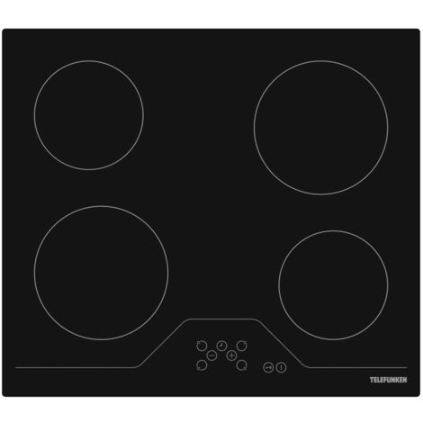 Telefunken – Plaque vitrocéramique 4 foyers 5000W – Touches sensitives – Indicateur de chaleur résiduelle – Sécurité enfant – TK60V4ATT