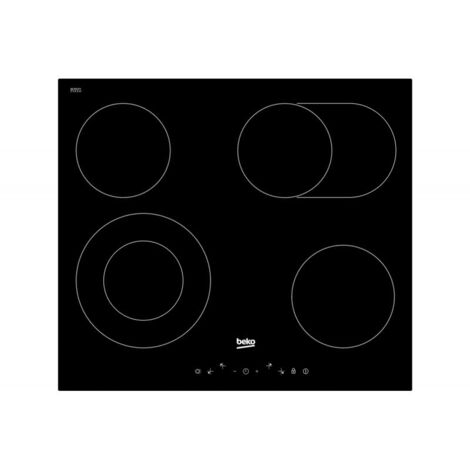 Beko – Plaque vitrocéramique 58cm – 4 foyers Hi-Light – Commandes sensitives – Sécurité enfant – Puissance 2200W