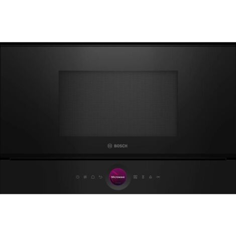 Bosch – Micro-ondes encastrable 21L noir – Technologie Inverter – 900W – 7 programmes automatiques – BFL7221B1