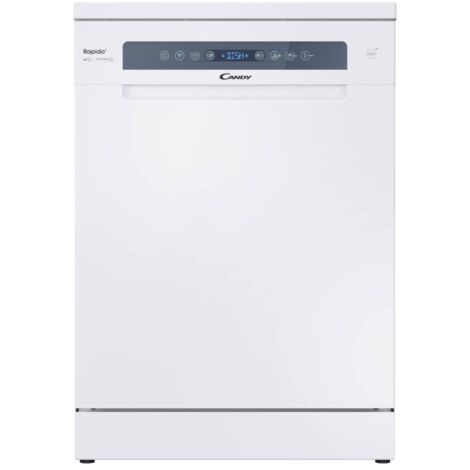 Candy – Lave-vaisselle pose libre 60 cm 14 couverts 44 dB – Programme rapide Wash&Dry 35 min – Connectivité Wi-Fi – CF4E4F0W