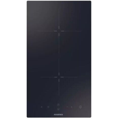 Rosieres – Plaque vitrocéramique 2 foyers 2900W – Largeur 28cm – Encastrement 26.8x49cm – Pour cuisson précise et rapide