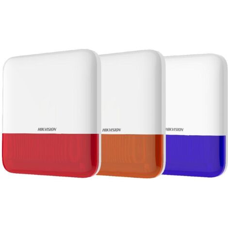 Hikvision – Sirène d'alarme extérieure sans fil 110 dB – Lumière stroboscopique bleue – Indice de protection IP65 – Protocole Tri-X - DS-PS1-E-WE (1/3)