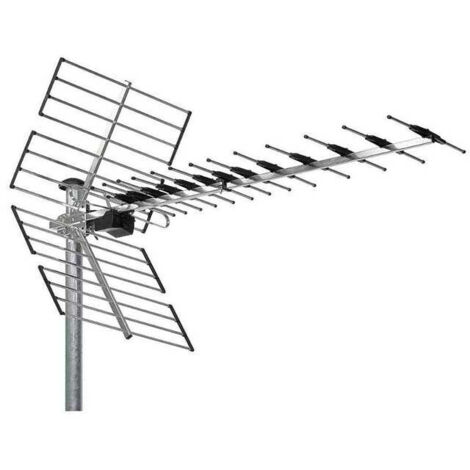 Antenne terrestre râteau aluminium TNT UHF DVB-T WISI EZ 457 LTE 700 MHz Gain de 15dB