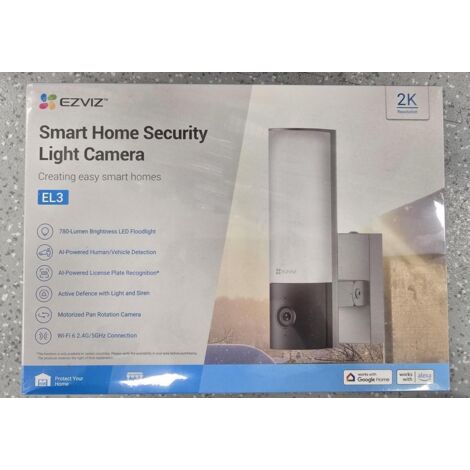 Caméra de surveillance EZVIZ EL3 – Résolution 2048x1536 – Alimentation secteur – Intérieur/extérieur – Vision nocturne