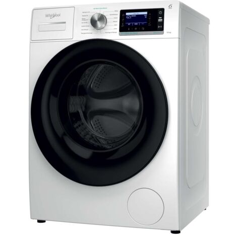 Whirlpool – Lave-linge frontal 10 kg – Classe A – Vitesse d'essorage 1400 trs/min – Niveau sonore 72 dB – Technologie 6ème Sens pour économies d'eau - W608FR