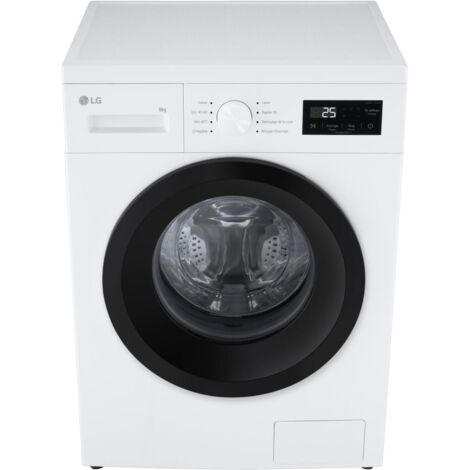 LG – Lave-linge hublot 8kg 1400 tours/min blanc – Classe A – Moteur Smart Inverter – Technologie vapeur Steam™ anti-allergie - F84N15WHS