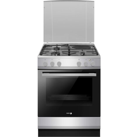 Fagor – Cuisinière mixte 4 foyers – Type de plaque : mixte – Convection multifonction – Nettoyage par catalyse – Classe énergétique A – Volume 62L (1/6)