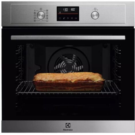 Electrolux – Four pyrolyse 72L – Puissance 3490W – Classe énergétique A – Nettoyage par pyrolyse à 500°C – Chaleur tournante pulsée – Écran LCD - EBF4P46X2