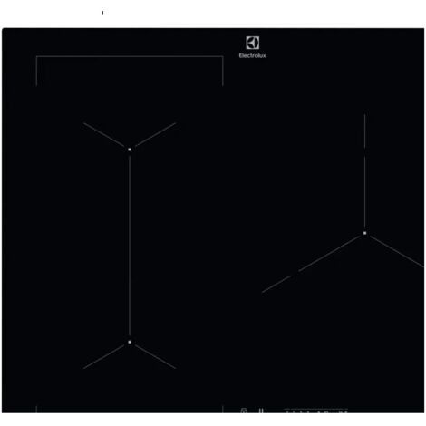 Electrolux – Plaque induction 3 foyers 59cm – Puissance 7350W – Zone de cuisson modulable flex – Design noir élégant - DIV63340BK