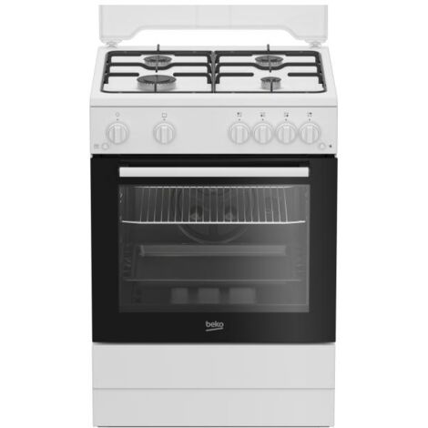 Cuisinière gaz 64l 4 feux blanc - Beko - FBG62121WD