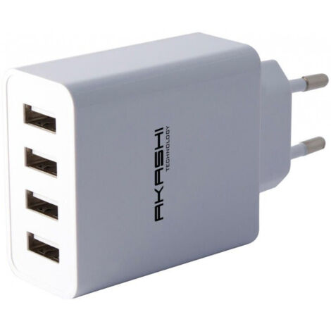 Chargeur secteur AKASHI ALT 4 USBAC 5 WH (1/3)