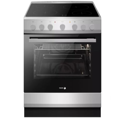 Fagor – Cuisinière vitrocéramique 62L 4 feux – Foyer 2100W – Four électrique à nettoyage par catalyse – Dimensions 60x60x85cm - FACV3004S