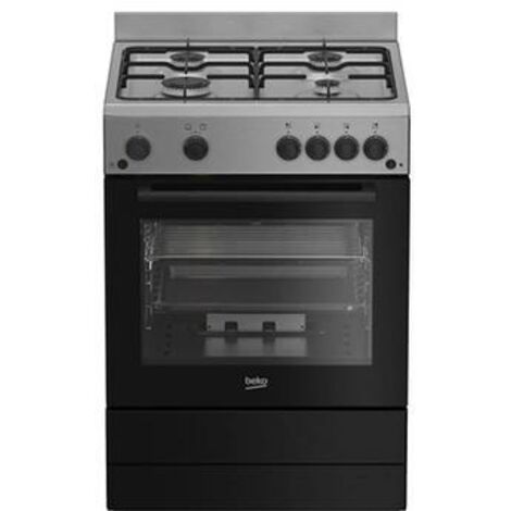 Beko – Cuisinière gaz 73L 4 foyers – Four à convection naturelle 73L – Brûleurs haute efficacité 2900W – Éclairage intérieur