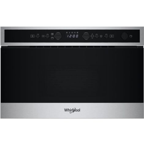 Whirlpool – Micro-ondes encastrable 22L – Puissance 2000W – Gril quartz 700W – Technologie Crisp pour cuisson rapide – Dimensions H38.2 x L59.5 x P32 cm - WMN4I4BXF