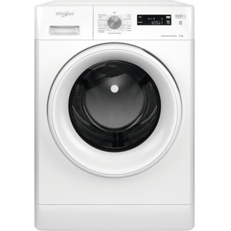 Whirlpool – Lave-linge frontal 9kg – Vitesse d'essorage 1200 trs/min – Classe énergétique A – Niveau sonore 78 dB – Technologie FreshCare+ - FFSPL9269WFR