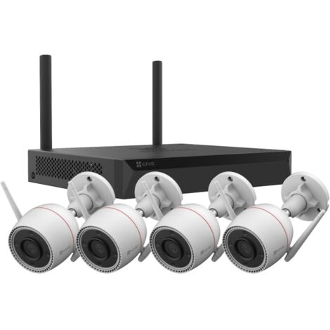Kit de vidéosurveillance EZVIZ BW3844 – Jusqu'à 8 caméras – Vision nocturne – Résolution 1080p – Accès à distance via application