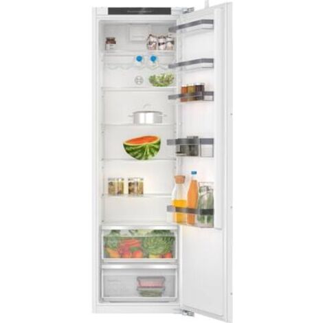 Bosch – Réfrigérateur intégrable 310L blanc – 1 porte – Classe E – Froid brassé avec ventilation – 7 clayettes en verre – KIR81VFE0