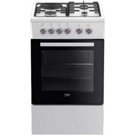 Beko – Cuisinière mixte 60L 4 foyers gaz – Convection naturelle – Nettoyage par catalyse – Classe A – 85 x 50 x 60 cm – 41,8 kg - GAZ 60 L