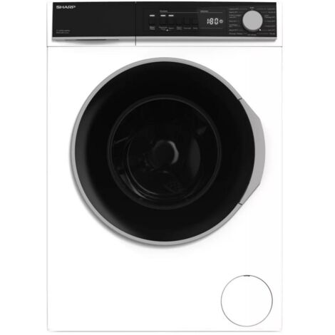Sharp – Lave-linge frontal 8kg – Classe A – Vitesse d'essorage 1400 trs/min – Niveau sonore 76 dB – Départ différé