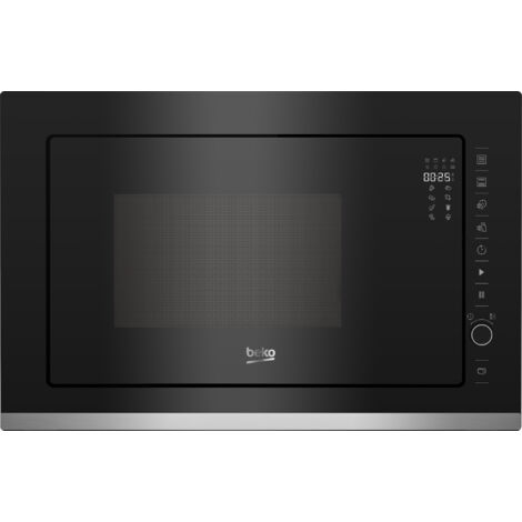 Beko – Micro-ondes encastrable 25L 900W noir – Gril 1000W – 8 programmes automatiques – Dimensions 38.8 x 59.5 x 40 cm - BMGB25333X